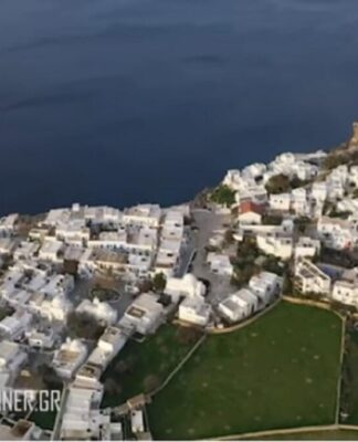 Φολέγανδρος: Η «βασίλισσα» της άγονης γραμμής από ψηλά – video