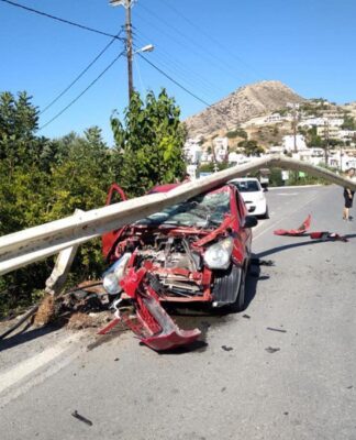 Εικόνες σοκ από τροχαίο στην Ιεράπετρα