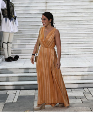Δόμνα Μιχαηλίδου: Απαστράπτουσα στην γιορτή στο Προεδρικό