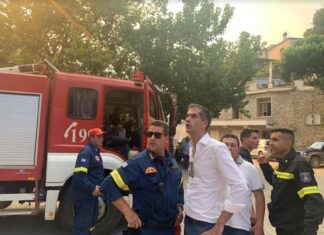 Μανίκια Ευβοίας: Παρών ο Κώστας Μπακογιάννης – Σε ανοιχτή γραμμή με τις πυροσβεστικές αρχές.