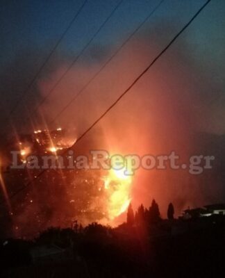 Φωτιά Εύβοια: Ολονύχτια μάχη με τις φλόγες δίνει η Πυροσβεστική.
