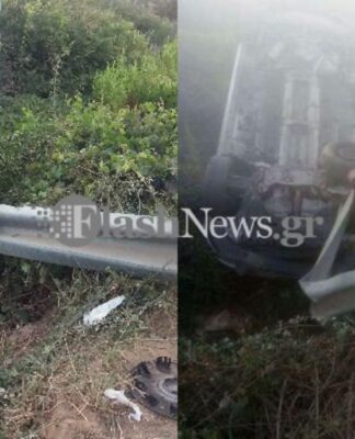 Χανιά: Τρομακτικό τροχαίο – Μπάρα εμβόλισε αυτοκίνητο.