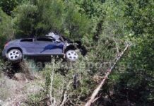 "Άγιο είχε" ο 90χρονος που έριξε το αμάξι στο γκρεμό. Δείτε τις απίστευτες φωτογραφίες