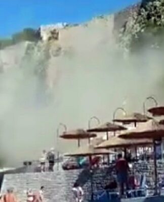 Ναύπλιο: Η στιγμή της κατολίσθησης στο γύρο της Αρβανιτιάς – video