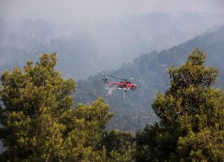 Φωτιά στη Σαλαμίνα – Προληπτική εκκένωση οικισμού