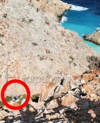 Χανιά: Πτώση αυτοκινήτου σε γκρεμό – Σοκαριστικές εικόνες.