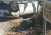 Το αυτοκίνητο στο Ηράκλειο έγινε άμορφη μάζα. Προσπάθειες να απεγκλωβιστούν οι γονείς και το παιδί
