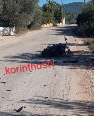 Νεκρός οδηγός μηχανής στην Κορινθία – Συγκρούστηκε με λεωφορείο
