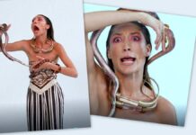 GNTM: Πανικός την ώρα της φωτογράφησης! Μπήκε το φίδι στο παντελόνι της και ούρλιαζε! (photos)