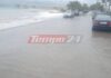 Καιρός: Η θάλασσα βγήκε στη στεριά στο Ρίο – Κυκλοφοριακά προβλήματα στην παραλιακή – video
