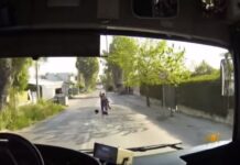 Λεωφορείο στο Μενίδι αποφεύγει με απίστευτο ζιγκ-ζαγκ γυναίκα που πετάχτηκε στον δρόμο (ΒΙΝΤΕΟ)