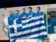 Η ελληνική σημαία στην κορυφή της Ολυμπιάδας Εκπαιδευτικής Ρομποτικής.