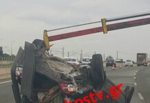 Σοκαριστικό τροχαίο στην Εθνική Οδό στο ύψος της Κορίνθου (ΒΙΝΤΕΟ)