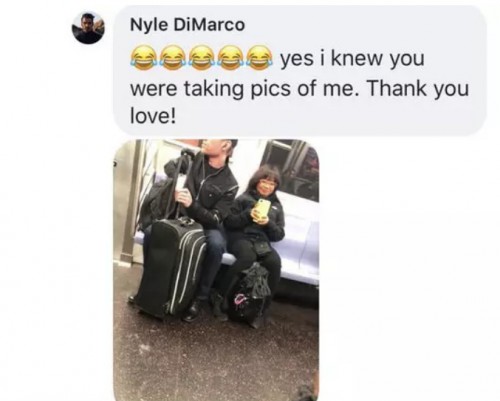 Νεαρή κοπέλα προσπάθησε να βγάλει κρυφά φωτογραφίες έναν όμορφο άντρα στο μετρό και την πάτησε - Εικόνα 4