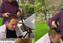 ΣΤΕΛΙΟΣ ΠΕΤΣΑΣ: Μένει σπίτι και κουρεύεται -«Εκτακτες καταστάσεις, έκτακτες ανάγκες» (ΦΩΤΟ)