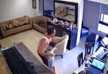 ΣΥΓΚΛΟΝΙΣΤΙΚΟ ΒΙΝΤΕΟ: Πατέρας προσπαθεί να προστατέψει το παιδί του από την έκρηξη στη Βυρηττό