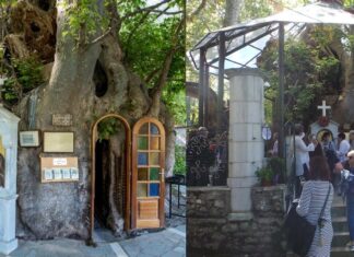 ΜΟΝΑΔΙΚΟ: Το ομορφότερο Εκκλησάκι της Παναγίας, “κρύβεται” σε έναν πλάτανο 1000 ετών (ΒΙΝΤΕΟ)