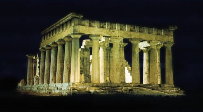 ΑΙΓΙΝΑ: Σε εξέλιξη οι εργασίες ανάπλασης και φωτισμού του Ναού της Αφαίας