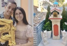 ΣΥΓΚΙΝΗΣΗ: Έχτισαν εκκλησάκι στη μνήμη της Κλαίρης και του Άρη που έχασαν τη ζωή τους στον σεισμό στη Σάμο