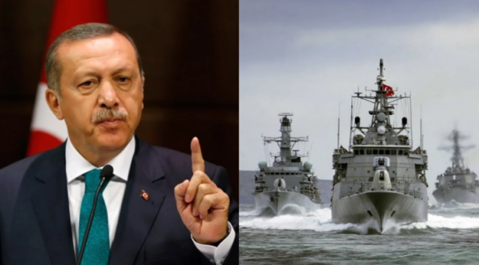 ΓΑΛΑΖΙΑ ΠΑΤΡΙΔΑ: Προκαλεί ο Ερντογάν βγάζοντας 87 πολεμικά πλοία στο Αιγαίο