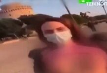 ΣΑΛΟΣ στη Θεσσαλονίκη: Γυναίκα «τα πέταξε» για το lockdown (ΒΙΝΤΕΟ)