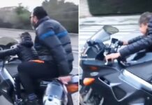 ΒΙΝΤΕΟ ΣΟΚ: Πατέρας έβαλε το παιδί του να οδηγήσει μηχανή – Τέρμα τα γκάζια και χωρίς κράνη
