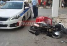 Πάτρα: Παραβίασε το στοπ και εμβόλισε τον άτυχο ντελιβερά σε κολόνα – (φωτό)
