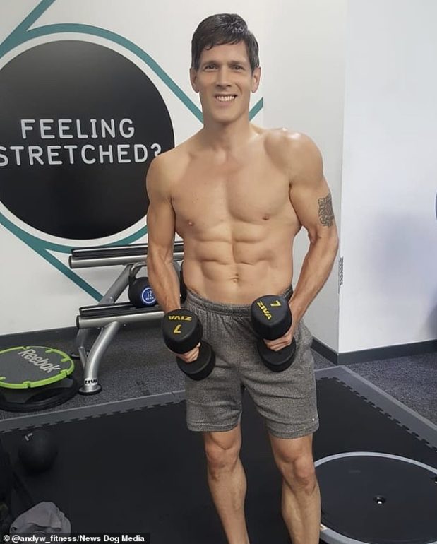 Andy (above) worked in Jaguar Land Rover before deciding to pursue his passion for nutrition and exercise and become an online personal trainer five years ago