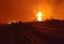 Πέρασε την εθνική οδό προς την μεριά του Αγίου Στεφάνου η φωτιά – Live εικόνα από το πύρινο μέτωπο