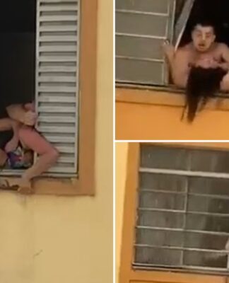 Εικόνες που σοκάρουν: Έγκυος γυναίκα προσπαθεί να πηδήξει από το παράθυρο για να γλιτώσει το ξύλο από τον βίαιο άντρα της
