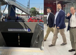 Ο Κώστας Καραμανλής τώρα στο μετρό του Πειραιά (φωτο)