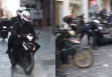 Βίντεο: Αστυνομικοί πέφτουν με το μηχανάκι στο Σύνταγμα – Δε θα πιστεύετε τι γίνεται «στο καπάκι»!