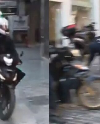 Βίντεο: Αστυνομικοί πέφτουν με το μηχανάκι στο Σύνταγμα – Δε θα πιστεύετε τι γίνεται «στο καπάκι»!