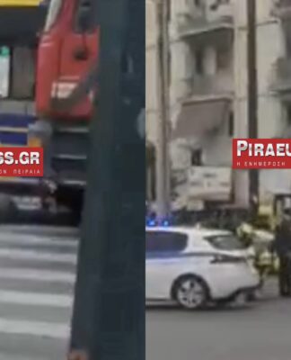 Τροχαίο στη Πέτρου Ράλλη: Συγκλονιστικές εικόνες – Το φορτηγό «πάτησε» το μηχανάκι (φωτο)