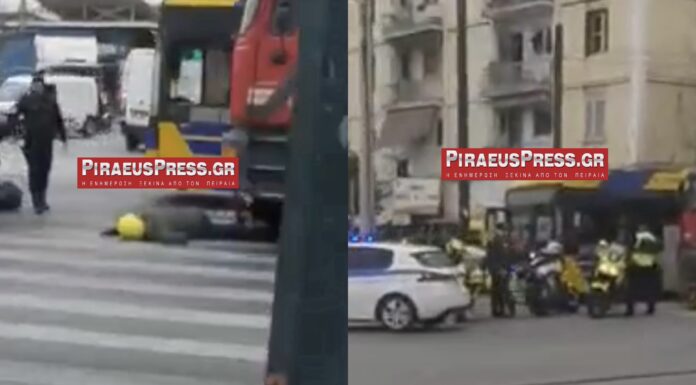 Τροχαίο στη Πέτρου Ράλλη: Συγκλονιστικές εικόνες – Το φορτηγό «πάτησε» το μηχανάκι (φωτο)