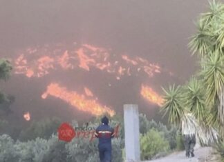 Ρόδος: Καίγεται το μοναστήρι της Παναγιάς της Υψενής – Εγκλωβισμένες οι μοναχές