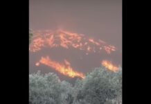 Βίντεο που κόβει την ανάσα με τη δημιουργία πυροστρόβιλου στη Ρόδο