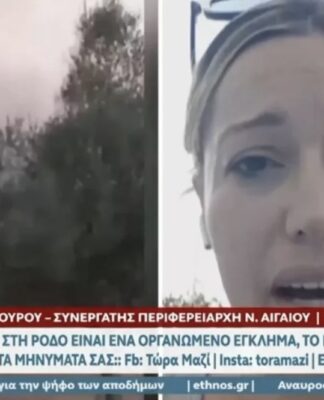 Φωτιά στη Ρόδο: Δάκρυσε στον αέρα η συνεργάτης του περιφερειάρχη – «Είναι οργανωμένο έγκλημα»!