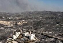 Στις 188.890 υπολογίζονται τα στρέμματα που κάηκαν στο νησί της Ρόδου