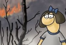 Το συγκλονιστικό σκίτσο του Αρκά για τις καταστροφικές φωτιές
