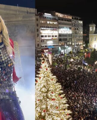 Άναψε το Χριστουγεννιάτικο δέντρο στον Πειραιά παρουσία χιλιάδων κόσμου και με… Κατερίνα Λιόλιου! (ΒΙΝΤΕΟ)