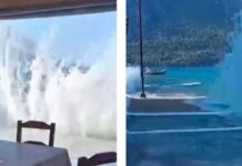 Άνδρας έσπασε τζαμαρία καταστήματος με πλάκα πεζοδρομίου